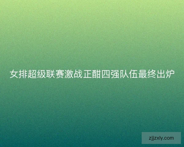 女排超级联赛激战正酣四强队伍最终出炉